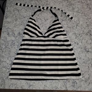Black and white tankini
